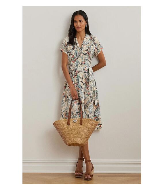 Φόρεμα Lauren Ralph Lauren χρώμα: μπεζ, 200963695
