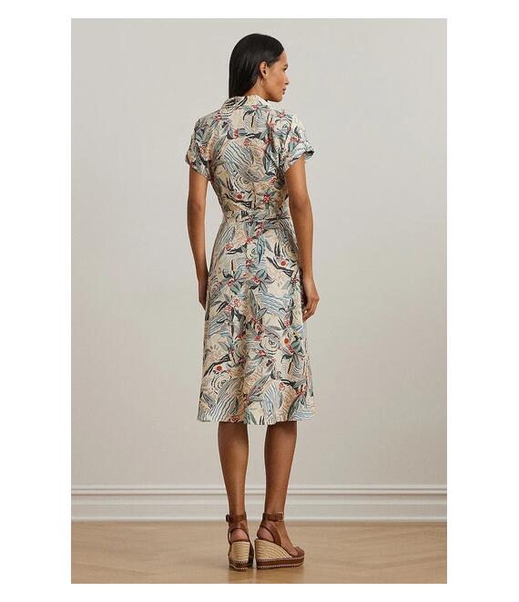 Φόρεμα Lauren Ralph Lauren χρώμα: μπεζ, 200963695