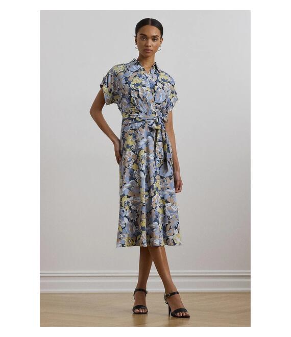 Φόρεμα Lauren Ralph Lauren χρώμα: μπλε, 250963461