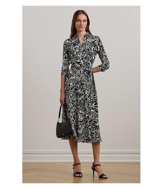 Φόρεμα Lauren Ralph Lauren χρώμα: μαύρο, 250963466