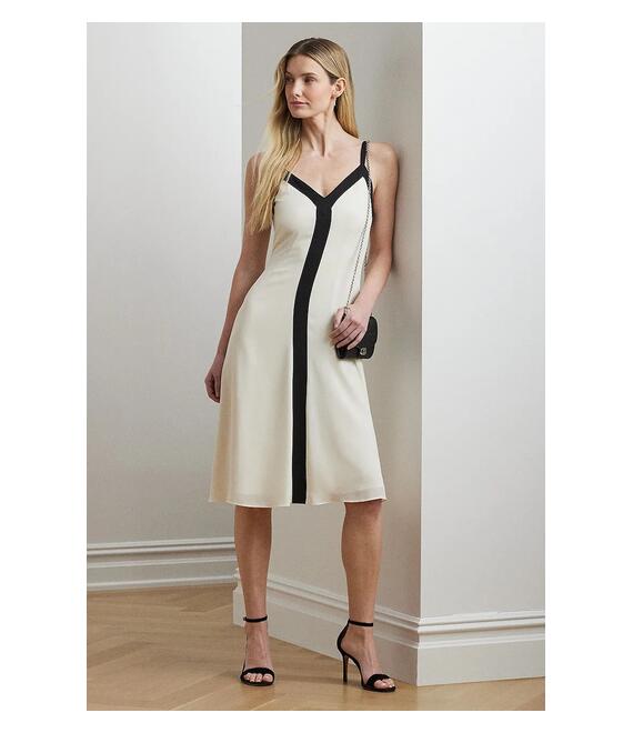 Φόρεμα Lauren Ralph Lauren χρώμα: μπεζ, 250963709