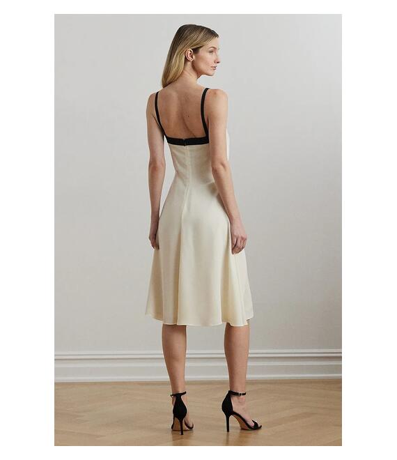 Φόρεμα Lauren Ralph Lauren χρώμα: μπεζ, 250963709