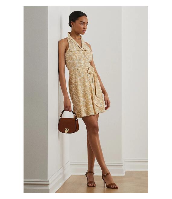 Φόρεμα Lauren Ralph Lauren χρώμα: μπεζ, 250963716