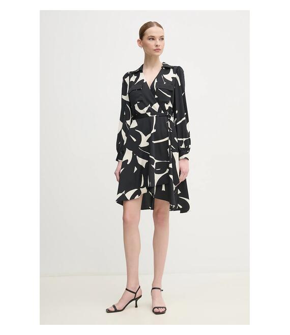 Φόρεμα Dkny χρώμα: μαύρο, DD4KS484