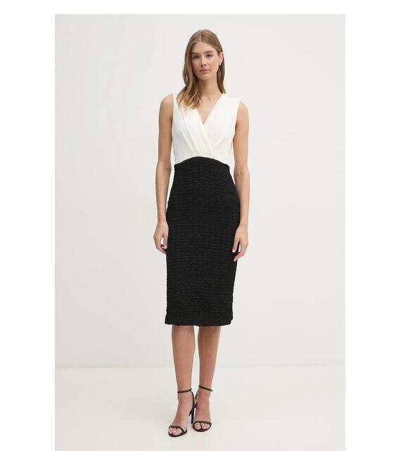 Φόρεμα Dkny χρώμα: μπεζ, DD4KWD80