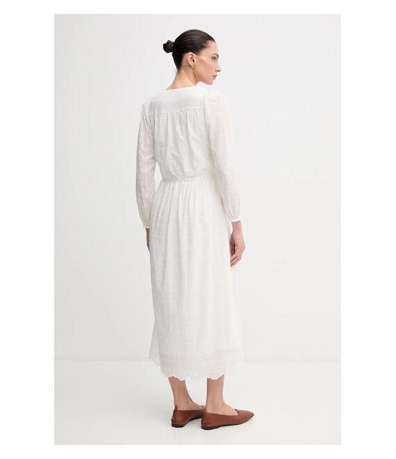 Βαμβακερό φόρεμα Pepe Jeans DEEPTY χρώμα: μπεζ, PL953693