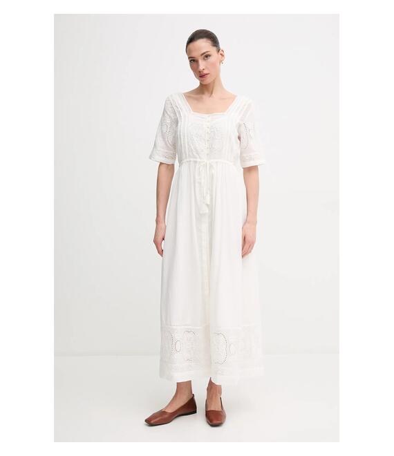 Φόρεμα Pepe Jeans ELEANOR χρώμα: μπεζ, PL953700