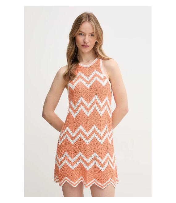 Φόρεμα Pepe Jeans ORIANA DRESS χρώμα: πορτοκαλί, PL953728
