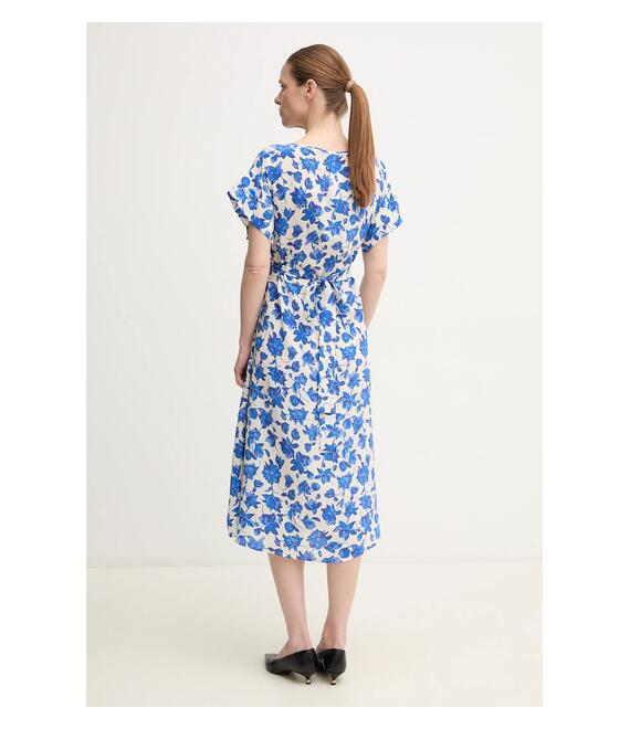 Μεταξωτό φόρεμα Weekend Max Mara χρώμα: μπλε, 2515221092600
