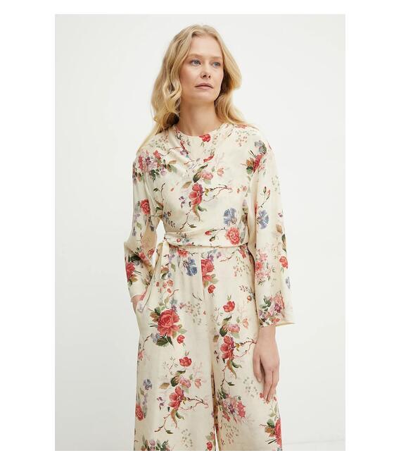 Μεταξωτό νυχτικό Weekend Max Mara χρώμα: μπεζ, 2515231012600