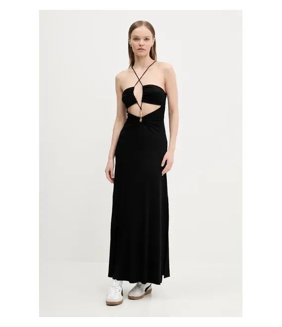Φόρεμα Desigual MONTPELLIER χρώμα: μαύρο, 25SWVK55