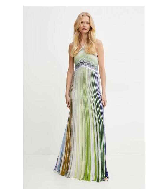 Φόρεμα Missoni χρώμα: πράσινο, DS25SG13.BK042D