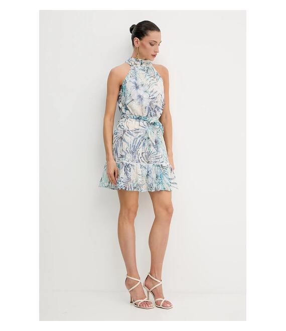 Φόρεμα Guess DANILE χρώμα: μπεζ, W5GK15 W0WA2