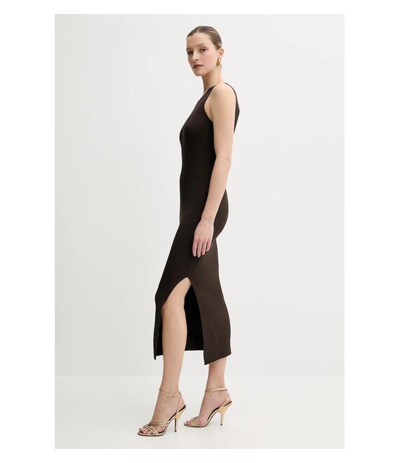 Φόρεμα Guess JIULIA χρώμα: καφέ, W5GK47 Z3L10