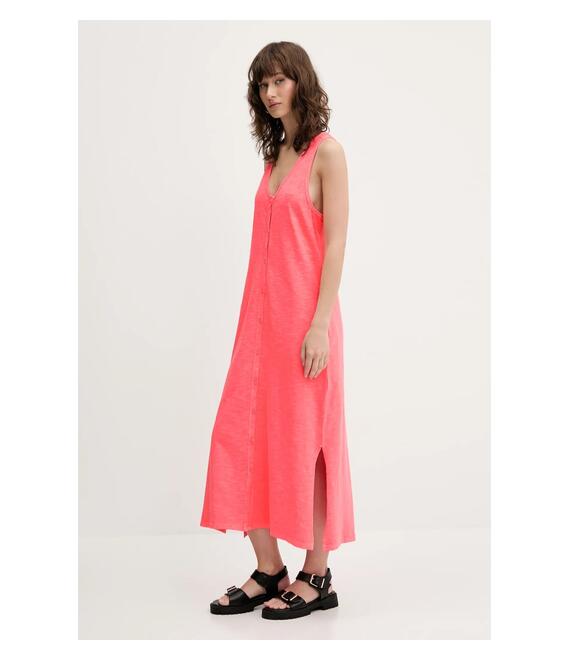 Βαμβακερό φόρεμα Superdry χρώμα: ροζ, W8011861A-9SD