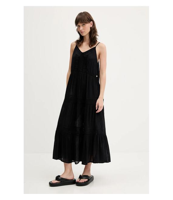 Φόρεμα Superdry χρώμα: μαύρο, W8011908A-02A