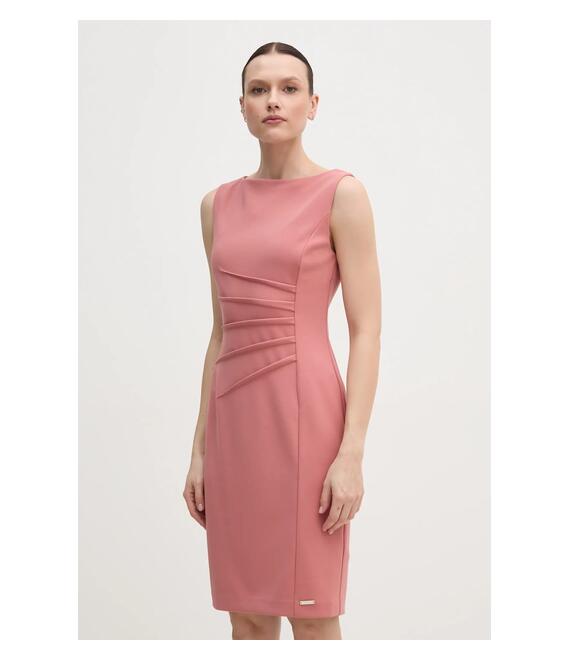 Φόρεμα Calvin Klein χρώμα: πορτοκαλί, K20K208433