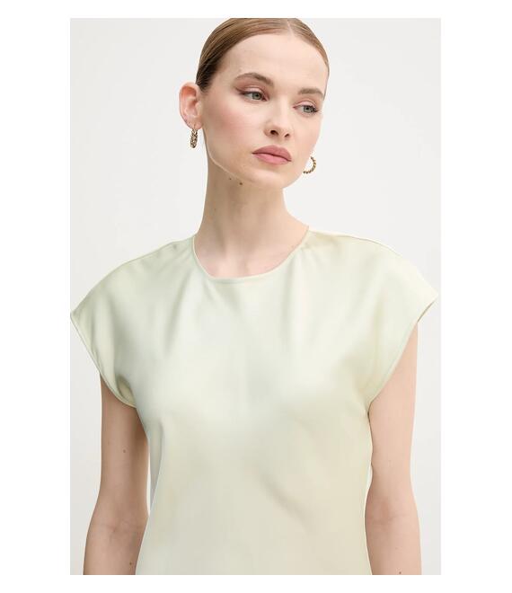 Φόρεμα Calvin Klein χρώμα: μπεζ, LV044B045G