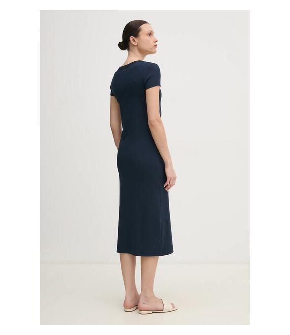 Φόρεμα Tommy Hilfiger χρώμα: ναυτικό μπλε, WW0WW43864