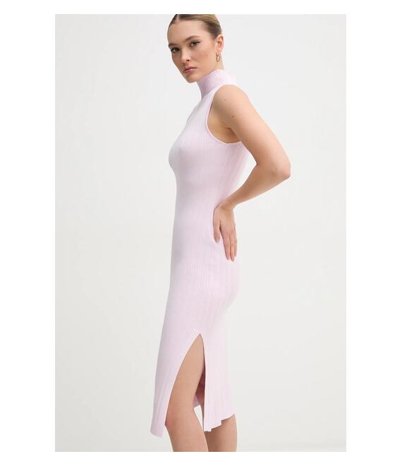 Φόρεμα Dkny χρώμα: ροζ, DJ5R0626
