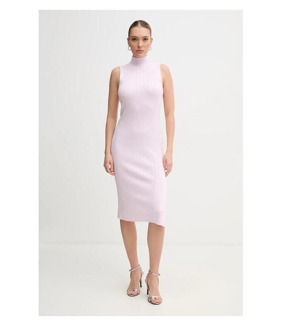 Φόρεμα Dkny χρώμα: ροζ, DJ5R0626