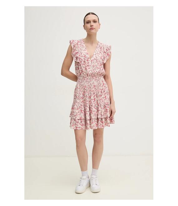 Φόρεμα Dkny χρώμα: ροζ, DJ4D9012
