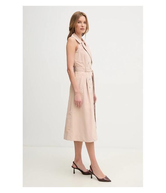 Φόρεμα Dkny χρώμα: μπεζ, DD5P1H93