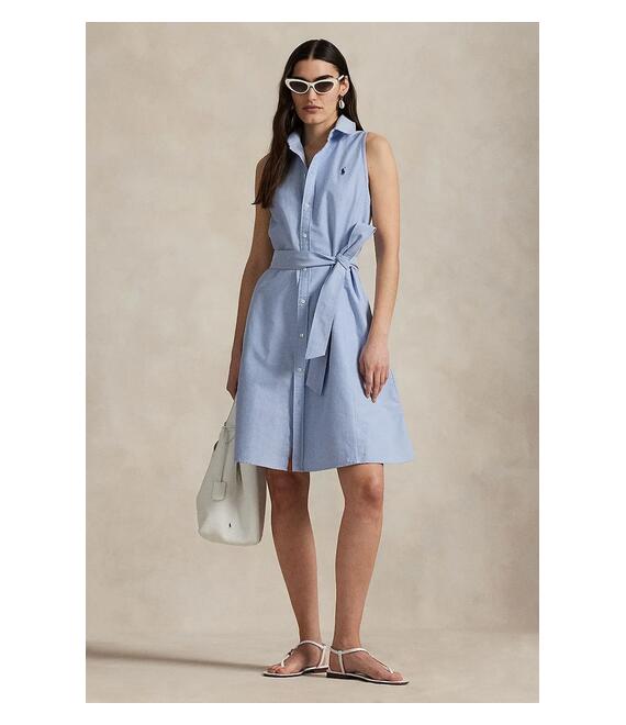 Βαμβακερό φόρεμα Polo Ralph Lauren χρώμα: μπλε, 211906437