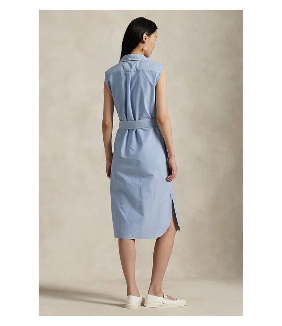Βαμβακερό φόρεμα Polo Ralph Lauren χρώμα: μπλε, 211965853