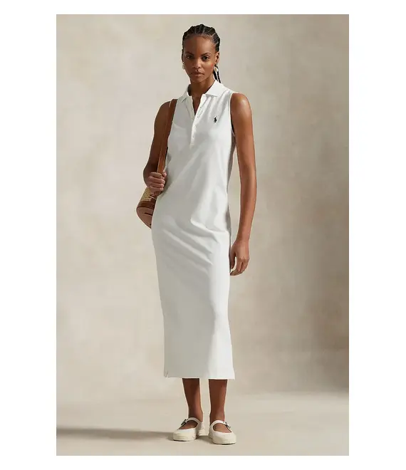 Βαμβακερό φόρεμα Polo Ralph Lauren χρώμα: άσπρο, 211968292