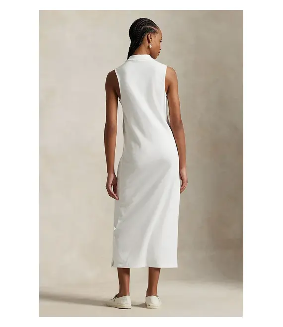 Βαμβακερό φόρεμα Polo Ralph Lauren χρώμα: άσπρο, 211968292