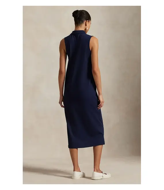 Βαμβακερό φόρεμα Polo Ralph Lauren χρώμα: ναυτικό μπλε, 211968292