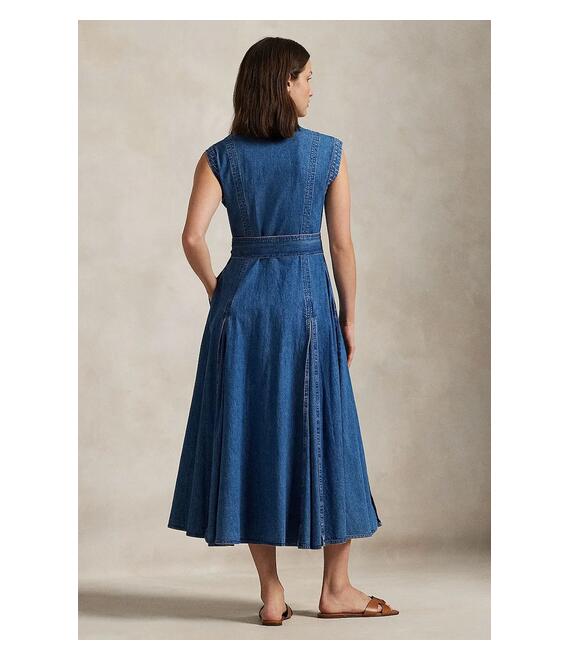 Φόρεμα τζιν Polo Ralph Lauren χρώμα: ναυτικό μπλε, 211969142