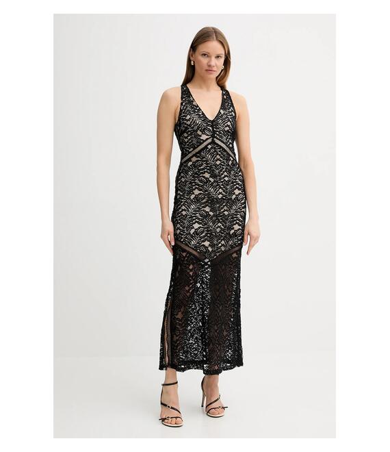 Φόρεμα Guess CHRISTEL χρώμα: μαύρο, W5GK37 KCS90