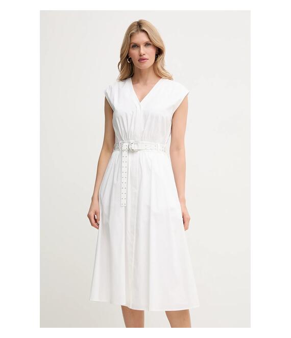 Φόρεμα MICHAEL Michael Kors χρώμα: άσπρο, MS5830KF4C