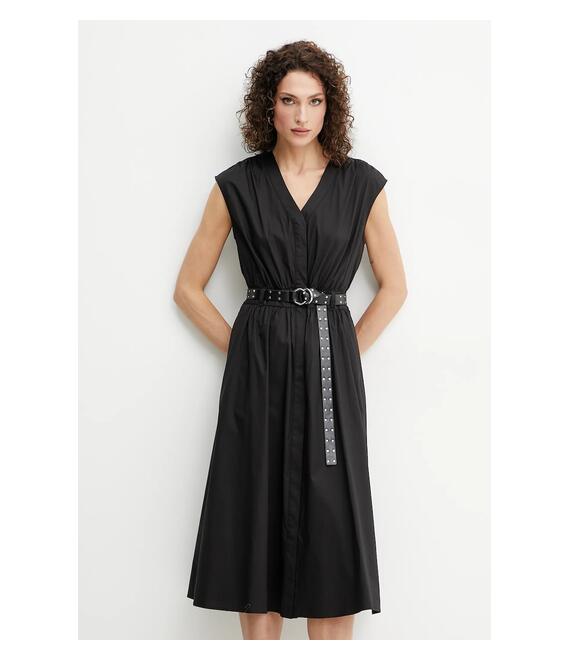 Φόρεμα MICHAEL Michael Kors χρώμα: μαύρο, MS5830KF4C