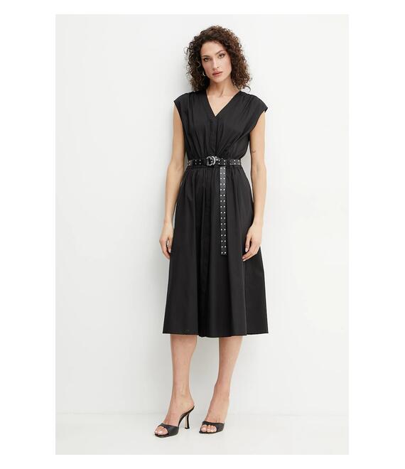 Φόρεμα MICHAEL Michael Kors χρώμα: μαύρο, MS5830KF4C