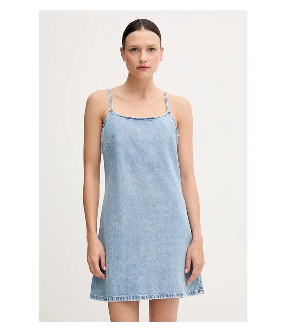 Φόρεμα τζιν Calvin Klein Jeans χρώμα: μπλε, J20J225173