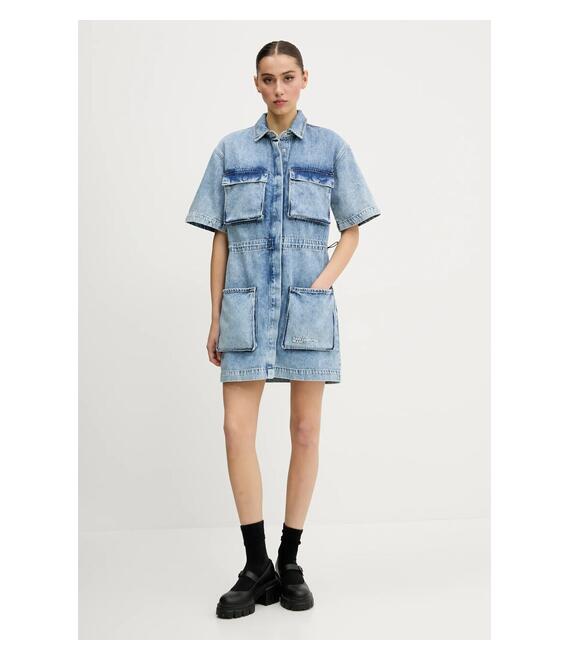 Φόρεμα Karl Lagerfeld Jeans χρώμα: μπλε, A2W13056