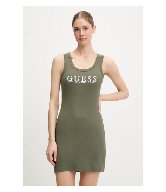 Φόρεμα Guess SUNFLOWER χρώμα: πράσινο, V5GK06 K8RT2
