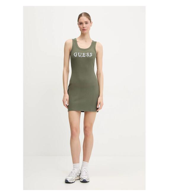 Φόρεμα Guess SUNFLOWER χρώμα: πράσινο, V5GK06 K8RT2