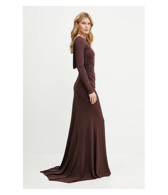 Φόρεμα Elisabetta Franchi χρώμα: καφέ, ABR1852E2