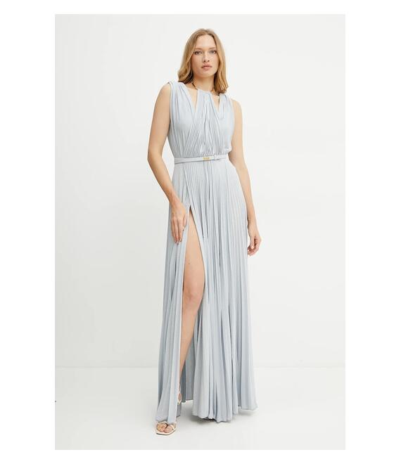 Φόρεμα Elisabetta Franchi χρώμα: μπλε, ABR2152E2