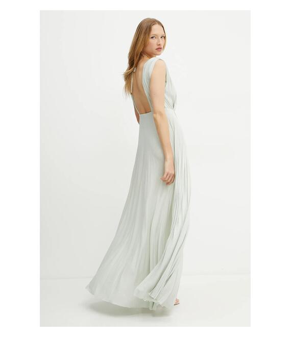 Φόρεμα Elisabetta Franchi χρώμα: τιρκουάζ, ABR2152E2