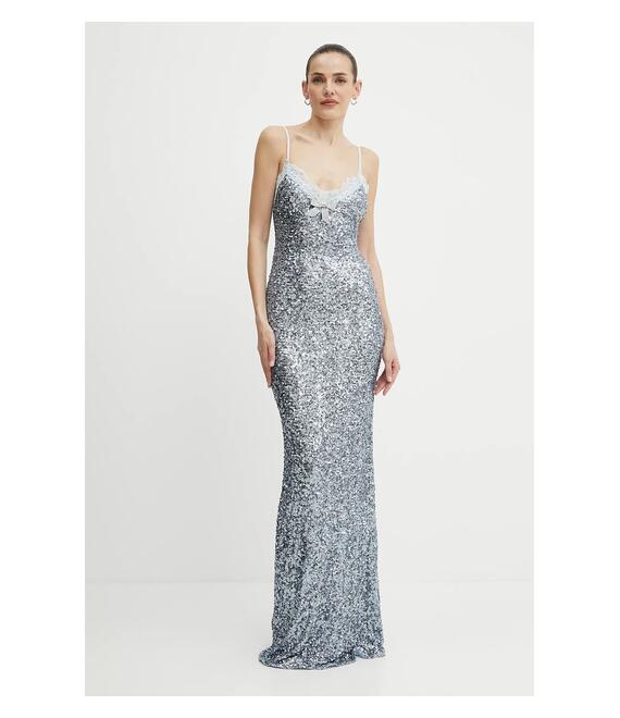 Φόρεμα Elisabetta Franchi χρώμα: μπλε, ABR4952E2