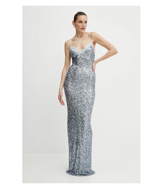 Φόρεμα Elisabetta Franchi χρώμα: μπλε, ABR4952E2