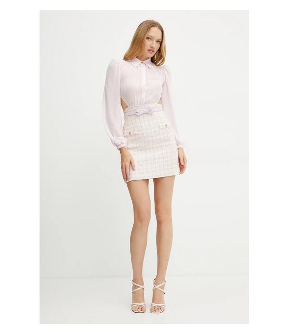 Φόρεμα Elisabetta Franchi χρώμα: ροζ, AB69752E2