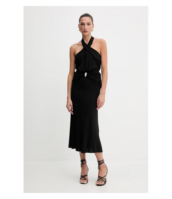 Φόρεμα Elisabetta Franchi χρώμα: μαύρο, AB71952E2