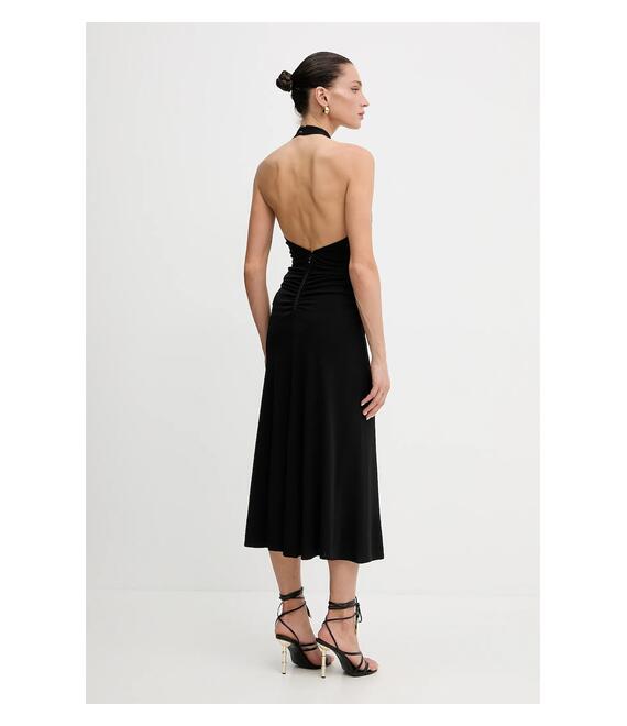 Φόρεμα Elisabetta Franchi χρώμα: μαύρο, AB71952E2