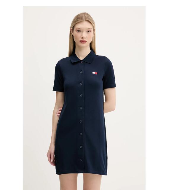 Φόρεμα Tommy Jeans χρώμα: ναυτικό μπλε, DW0DW20302